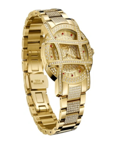Jbw Women's Olympia Platinum Series Diamond (2 1/2 Ct. T.w.) 18k Gold-plated Stainless Steel Watch, 38mm In White