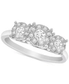 PROMISED LOVE DIAMOND TRIPLE HALO PROMISE RING (1/3 CT. T.W.) IN STERLING SILVER