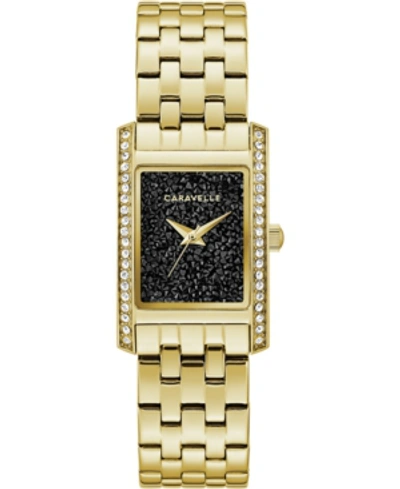 Caravelle Women's Gold-tone Stainless Steel Bracelet Watch 21x33mm Women's Shoes In Gold Tone