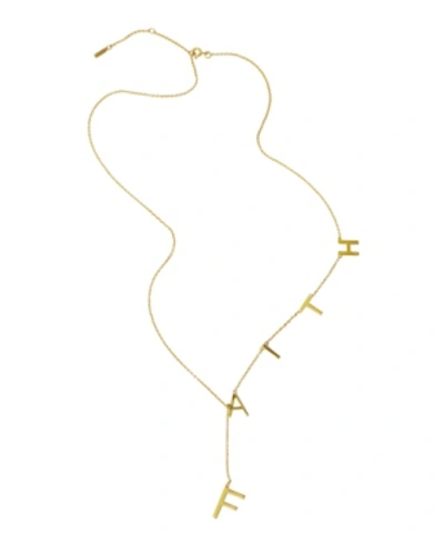 Adornia Faith Lariat Necklace In Gold