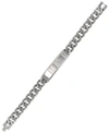 Sutton By Rhona Sutton Sutton Stainless Steel Curb Link Chain Id Bracelet In Silver