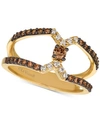 Le Vian Chocolatier Open-band Chocolate Diamonds & Vanilla Diamonds Statement Ring (1/2 Ct. T.w.) In 14k Gol