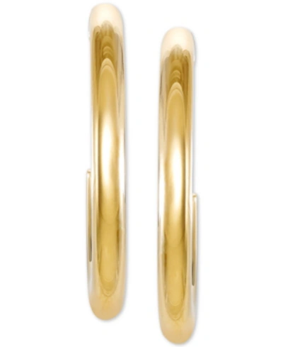 Giani Bernini Medium Polished Tube Hoop Earrings In 18k Gold-plated Sterling Silver, Created For Macy's