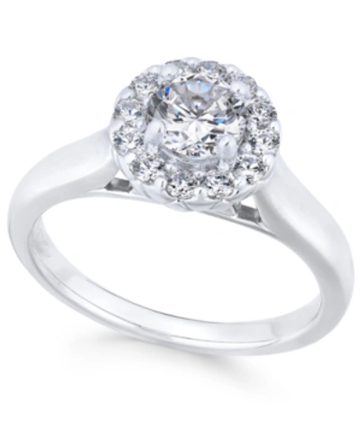 X3 Diamond Engagement Ring (1 Ct. T.w.) In 18k White Gold, Created For Macy's