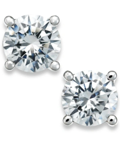 X3 Diamond Stud Earrings In 18k White Gold (1-1/2 Ct. T.w.), Created For Macy's