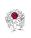 EFFY COLLECTION EFFY CERTIFIED RUBY (1-7/8 CT.T.W.) AND DIAMOND (1 7/8 CT.T.W.) RING IN 14K WHITE GOLD