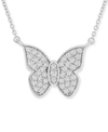 WRAPPED IN LOVE WRAPPED IN LOVE DIAMOND BUTTERFLY 20" PENDANT NECKLACE (1/2 CT. T.W.) IN 14K WHITE GOLD, CREATED FOR