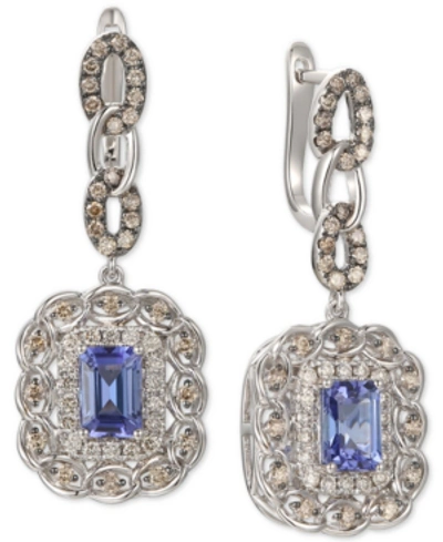 Le Vian Blueberry Tanzanite (1-5/8 Ct. T.w.) & Diamond (1-1/10 Ct. T.w.) Drop Earrings In 14k White Gold