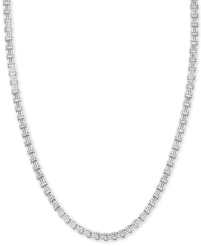 Effy Collection Effy Men's Box Link 22" Chain Necklace In Sterling Silver