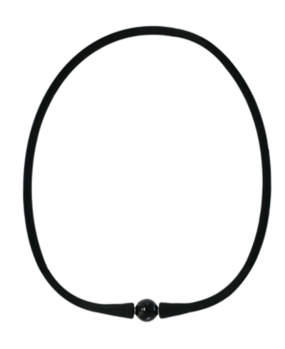 Effy Collection Effy Onyx (10mm) Silicone 16" Necklace In Black