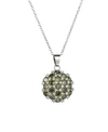 A & M Silver-tone Olive Flower Cluster Pendant Necklace In Silver-tone