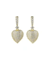 A & M GOLD-TONE HEART DROP EARRINGS