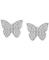 WRAPPED IN LOVE DIAMOND BUTTERFLY STUD EARRINGS (1/2 CT. T.W.) IN 14K WHITE GOLD, CREATED FOR MACY'S