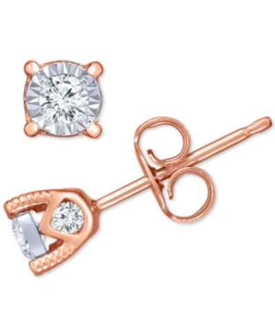 Trumiracle Diamond Stud Earrings (3/8 Ct. T.w.) In 14k White, Yellow, Or Rose Gold