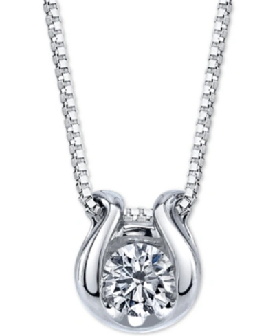 Sirena Diamond Horseshoe 18" Pendant Necklace (1/2 Ct. T.w.) In 14k White Gold