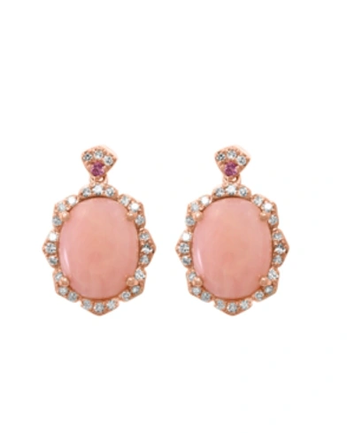 Effy Collection Effy Multi Gemstone (3 5/8 Ct.t.w.) Earring In 14k Rose Gold In Pink