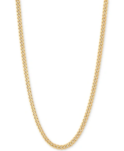 Italian Gold Miami Cuban Link 22" Chain Necklace (3mm) In 14k Gold