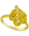 KONA BAY CRYSTAL ACCENT FLOWER RING IN GOLD-PLATE