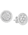 FOREVER GROWN DIAMONDS LAB-CREATED DIAMOND HALO CLUSTER STUD EARRINGS (3/4 CT. T.W.) IN STERLING SILVER