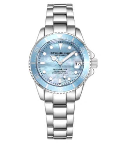 Stuhrling Women's Silver Tone Stainless Steel Bracelet Watch 32mm