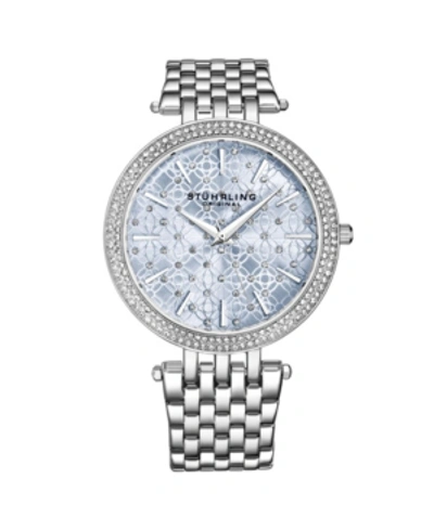 Stuhrling Women's Silver Tone Stainless Steel Bracelet Watch 39mm