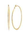 Steeltime 18k Gold Plated Stainless Steel Hoop Earrings In Gold-plated