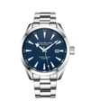 Stuhrling Men's Silver Tone Stainless Steel Bracelet Watch 42mm In Silver