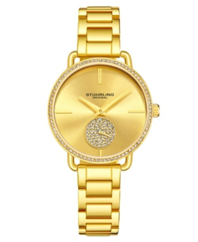 Stuhrling Women's Gold Tone Stainless Steel Bracelet Watch 38mm