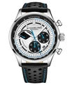 Stuhrling Men's Black Leather Strap Watch 42mm In Black