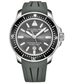 Stuhrling Men's Gray Silicone Rubber Strap Watch 43mm In Gray