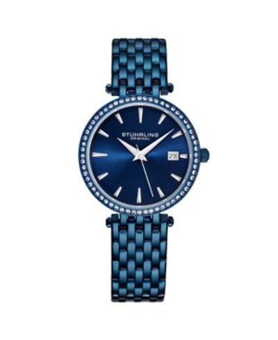 Stuhrling Women's Blue Stainless Steel Bracelet Watch 40mm