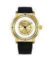 Stuhrling Men's Black Silicone Strap Watch 42mm In Black