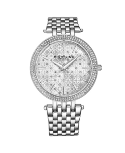 Stuhrling Women's Silver Tone Stainless Steel Bracelet Watch 39mm