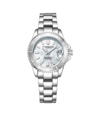 Stuhrling Women's Silver Tone Stainless Steel Bracelet Watch 32mm