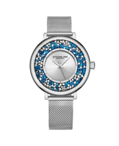Stuhrling Women's Silver Tone Stainless Steel Bracelet Watch 38mm
