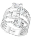Effy Collection Effy Hematian Diamond Multi-row Baguette Statement Ring (1-5/8 Ct. T.w.) In 18k White Gold In White Gold