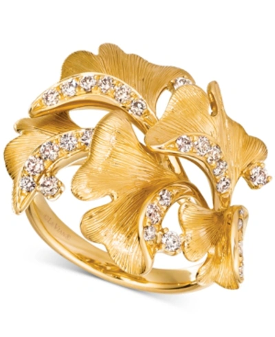 Le Vian Nude Diamond Sculptured Flower Statement Ring (1/2 Ct. T.w.) In 14k Gold In Yellow Gold