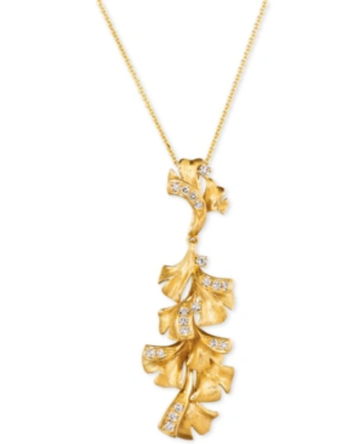 Le Vian Nude Diamond Floral 18" Pendant Necklace (1/3 Ct. T.w.) In 14k Gold In Yellow Gold