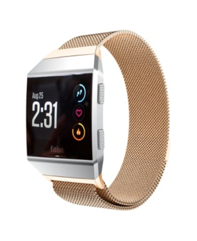 Posh Tech Unisex Fitbit Alta Rose Gold-tone Stainless Steel Watch Replacement Band