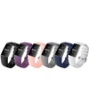 Posh Tech Unisex Fitbit Versa Charge 3 Assorted Silicone Watch Replacement Bands - Pack Of 6 In Multi