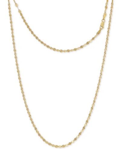 Giani Bernini Disco Link 16" Chain Necklace In 24k Gold-plated Sterling Silver, Created For Macy's