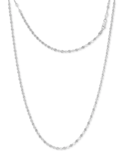 Giani Bernini Disco Link 18" Chain Necklace In Sterling Silver, Created For Macy's