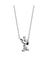 Peanuts Unwritten  Snoopy Necklace In Silver Plate In Silver