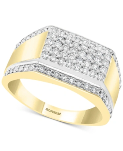 Effy Collection Effy Men's Diamond Cluster Ring (7/8 Ct. T.w.) In 14k Gold & White Gold In Yellow Gold