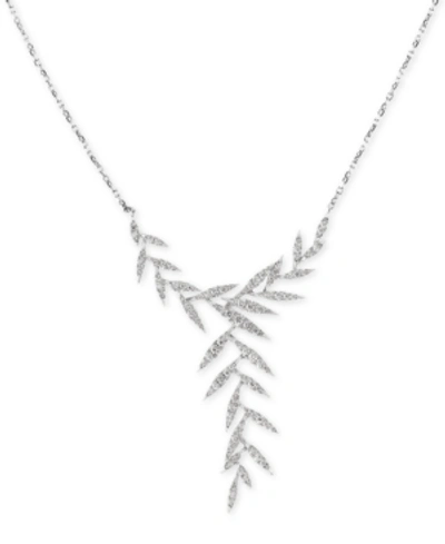 Effy Collection Effy Diamond Leaf 20" Statement Necklace (1-1/10 Ct. T.w.) In 14k White Gold