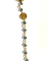 ROBERTA SHER DESIGNS 14K GOLD FILLED SEMIPRECIOUS STONES AND COIN ACCENTS HANDWRAPPED NECKLACE