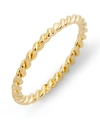 BROOK & YORK LIV ROPE 14K GOLD PLATED RING