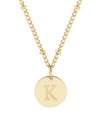Brook & York Madeline 14k Gold Plated Initial Pendant In Gold-k