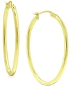 Giani Bernini Polished Oval (1") Hoop Earrings In 18k Gold-plated Sterling Silver, Created For Macy's In 18k Gold Plated Sterling Silver