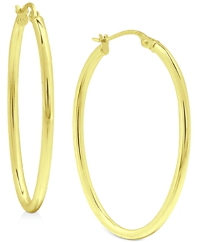 Giani Bernini Polished Oval (1") Hoop Earrings In 18k Gold-plated Sterling Silver, Created For Macy's In 18k Gold Plated Sterling Silver